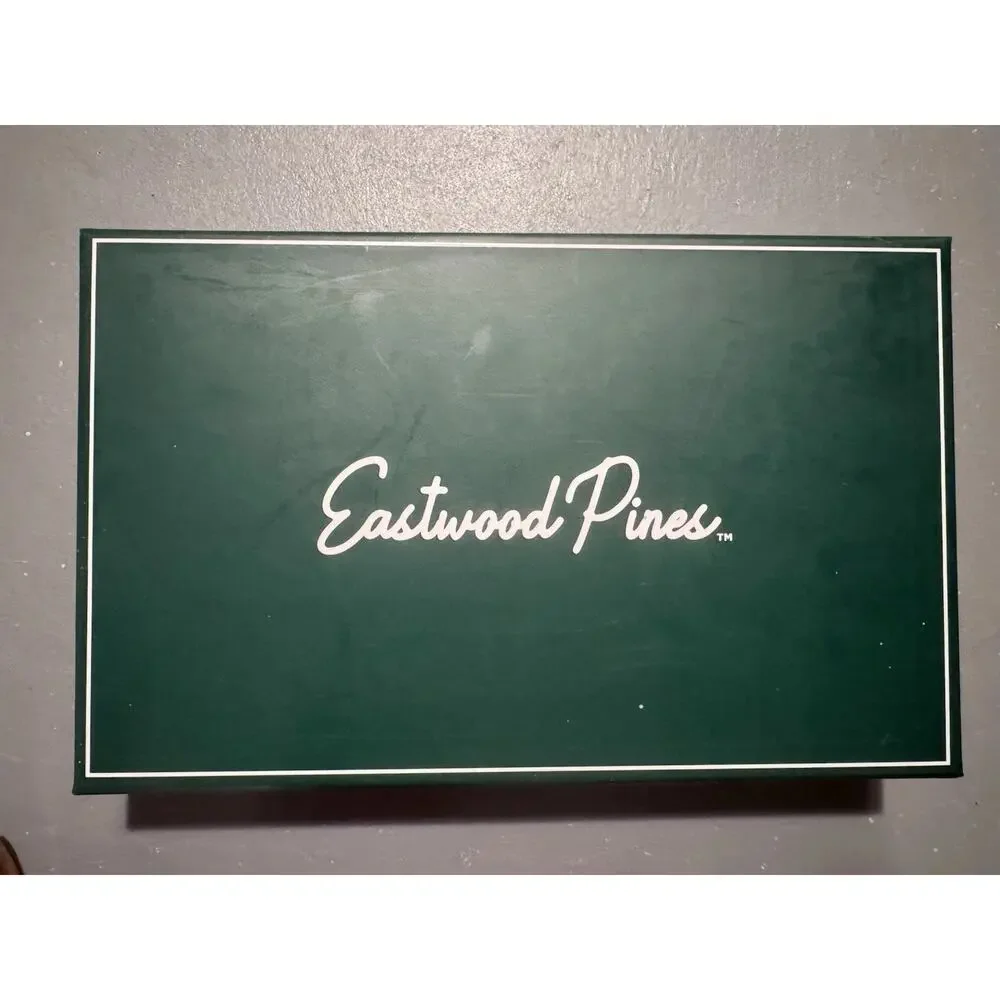 Eastwood Pines Golf Needlepoint Valet Tray Wood Catchall Desk Organizer NEW